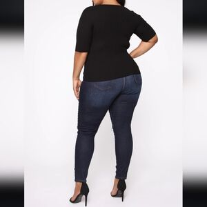 Black Criss Cross Sweater 3X